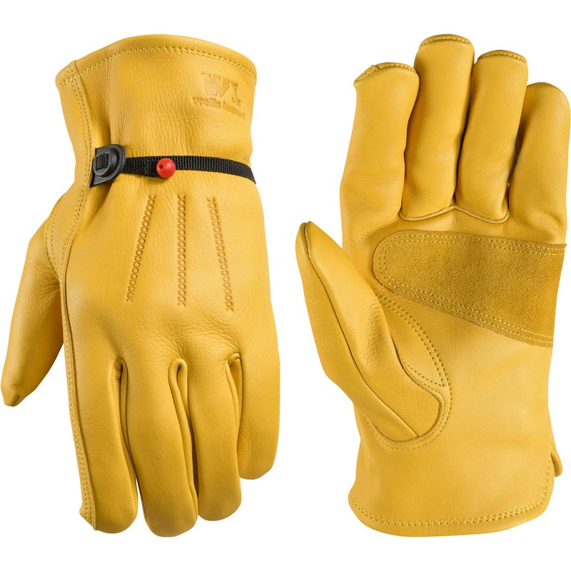 Wells Lamont Leather Work Gloves for Men â€“ Heavy Duty, Cowhide, Abrasion & Puncture Resistant â€“ Adjustable Wrist, Gunn Cut Design, Ideal for Ranching, Farming, Construction - Saddletan - XXL - Image 1
